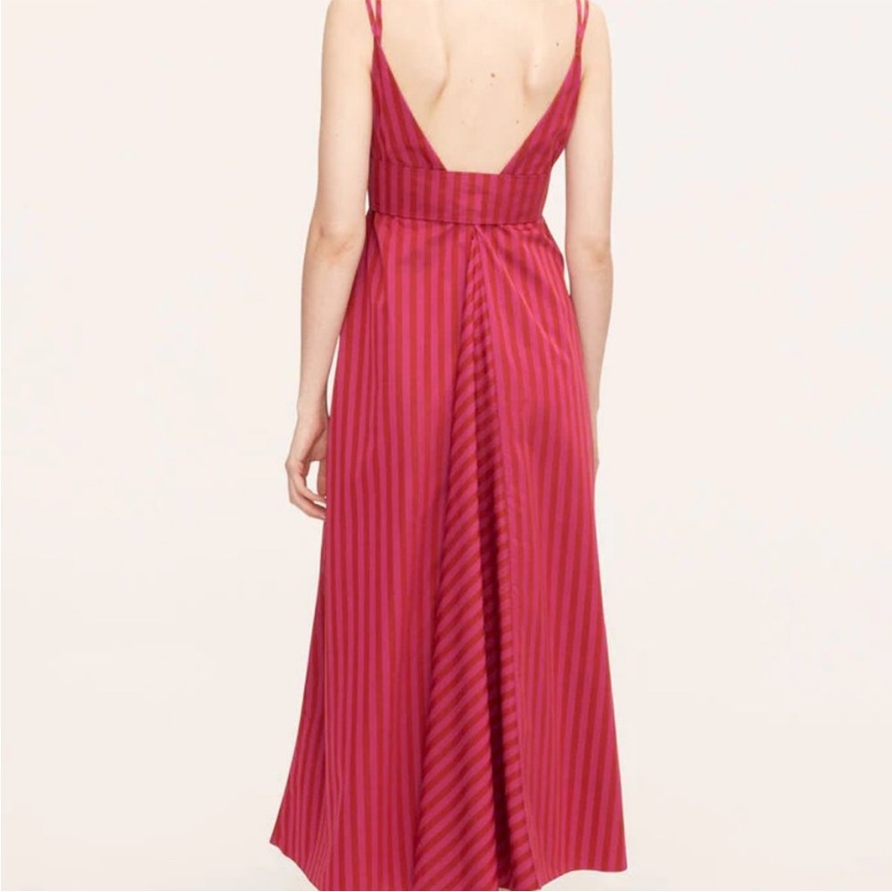 Rebecca Taylor Pink Striped Midi Dress - Picture 4 of 5